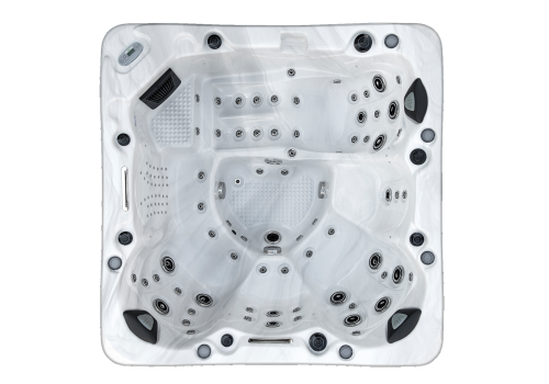 The Emperor by British Hot Tubs™ boasts a sculptured head-to-toe hydrotherapy lounger, plus wrap-around seating loaded with high volume sophisticated massage jets, targeting all muscle groups.